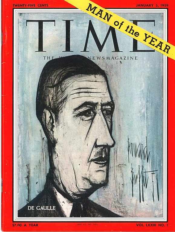 TIME cover of Charles de Gaulle, January 1959, honoring him as 1958’s Man of the Year.