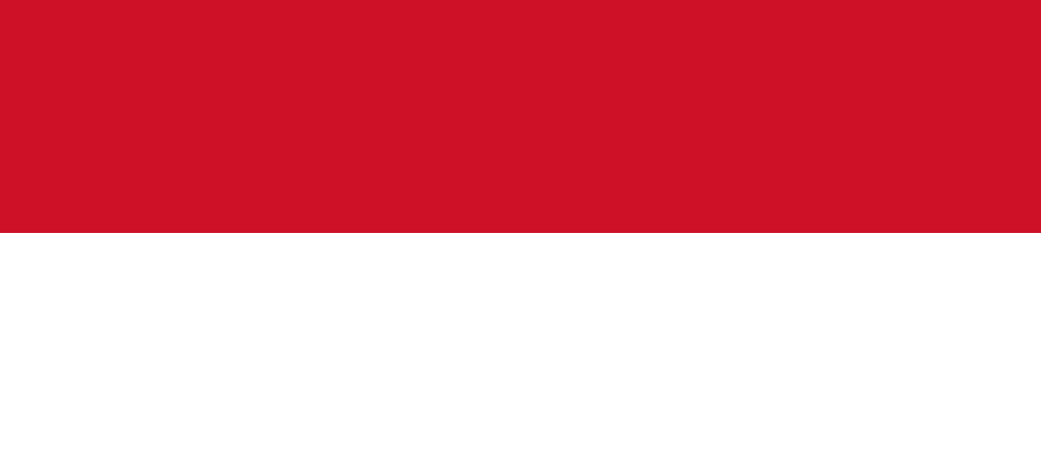 Flag of tax-friendly Monaco, featuring horizontal red and white bands.