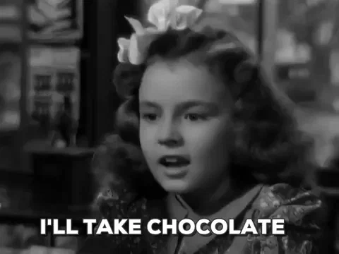 Giphy It's a Wonderful Life, 1947. I'll take chocolate.