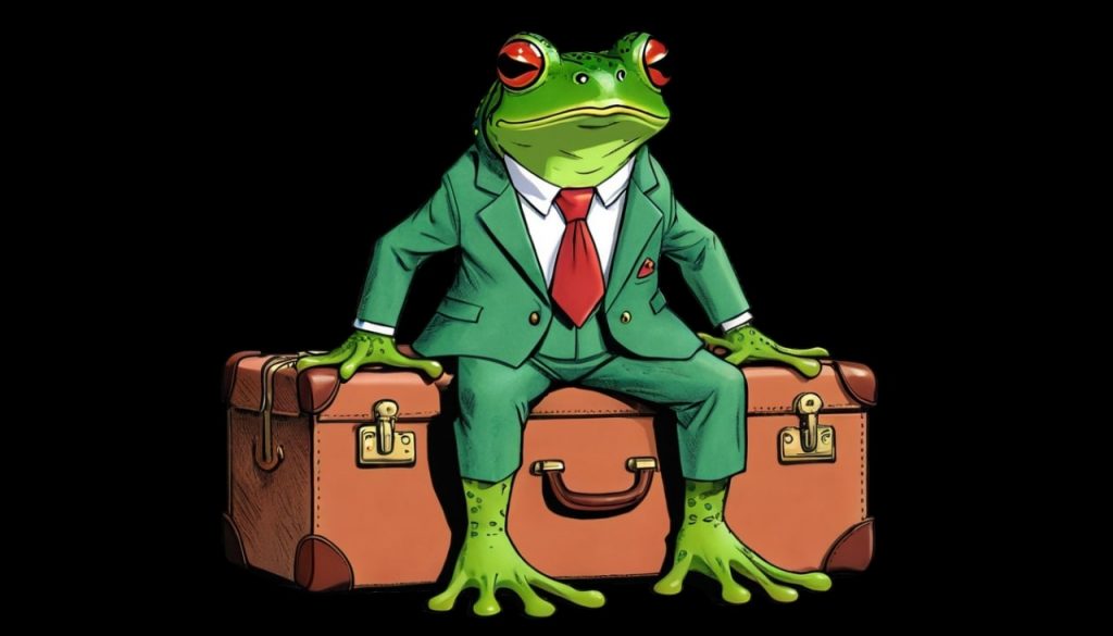 Exit Tax Frog wanting global mobility and ready to travel for it.