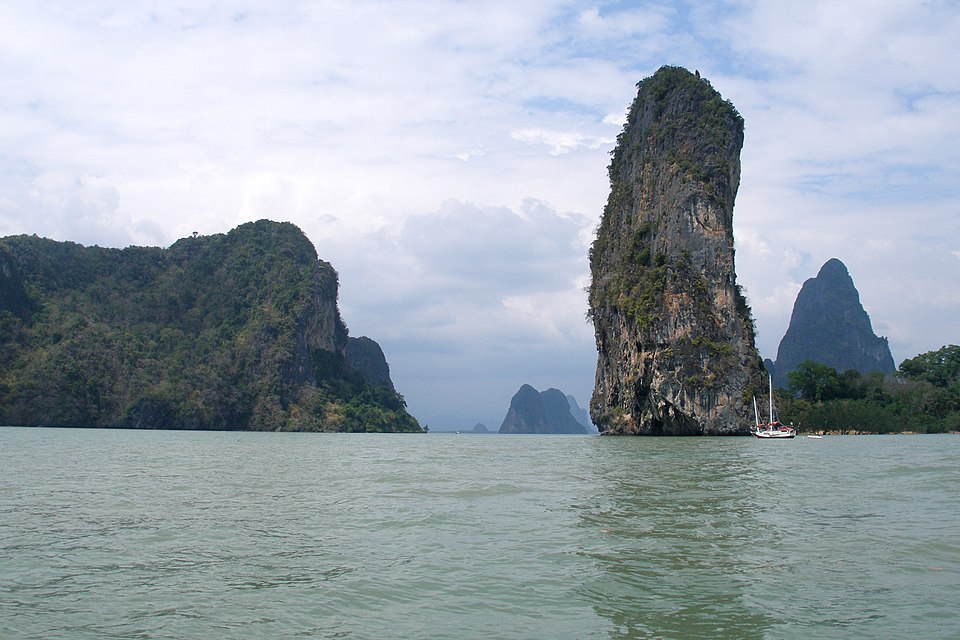 Phang Nga Bay, pictured here in 2007. Location featured in The White Lotus Season 3.