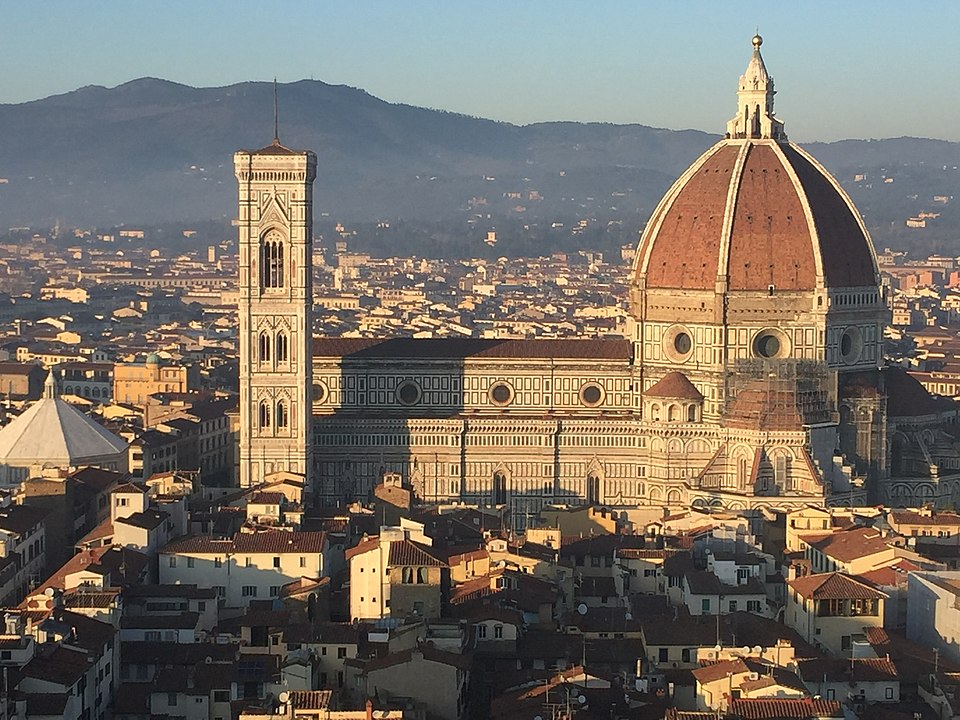 Santa Maria del Fiore, the Florence Cathedral, also known as the Duomo, was built over a period of 140 years. The construction starting in 1296 and ended in 1436. The impressive dome, an architectural achievement, was designed by Filippo Brunelleschi and completed in 1436.