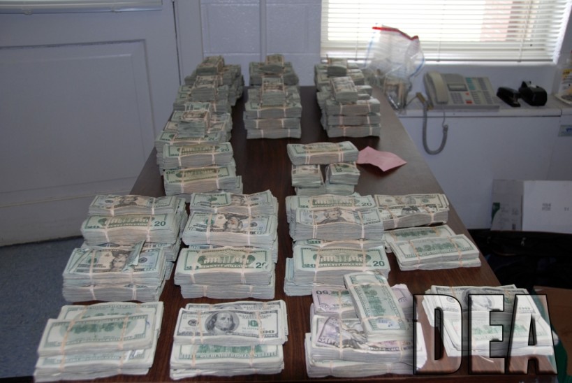 Money seized by the DEA during 'Project Coronado' operation.