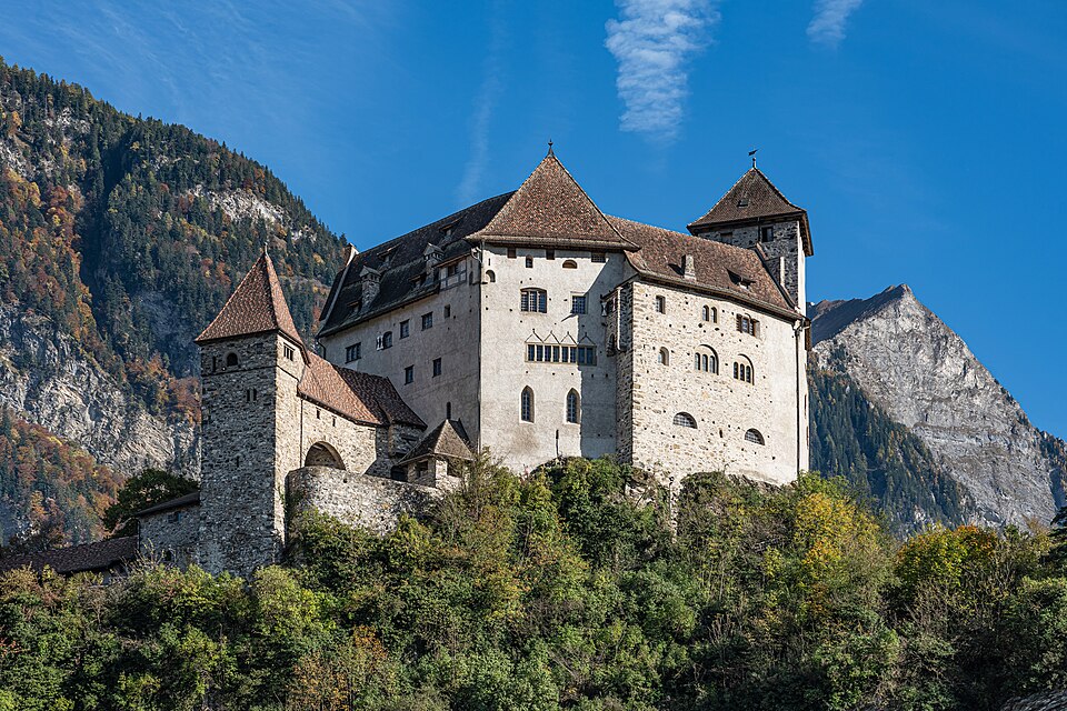 Burg Gutenberg Castle in Balzers, Liechtenstein. Historically secure and stable fortress.