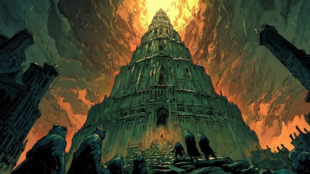 Illustration of Too Big it Had to Fail. An exploration of systemic failure in the banking system and outside of finance. The weakening of systems, such as franchises, because of their size.